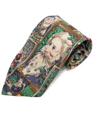 Robert Talbott St. Nick Christmas Designer 100% Silk Neck Tie Necktie